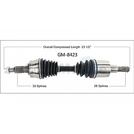 TrakMotive CV Axle Shaft - GM-8423
