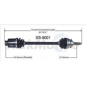TrakMotive CV Axle Shaft - SB-8001
