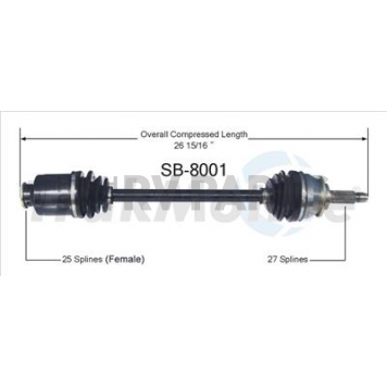 TrakMotive CV Axle Shaft - SB-8001