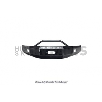 Iron Cross Bumper 1-Piece Heavy Duty Push Steel Black - 2241515MB