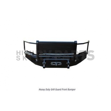 Iron Cross Bumper 1-Piece Heavy Duty Grill Steel Black - 2441515MB