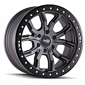 Dirty Life Race Wheels 9303 DT-1 Dual-Tek - 17 x 9 Gun Metal With Simulated Beadlock Ring - 9303-7965MGT12
