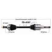 TrakMotive CV Axle Shaft - FD-8187