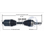 TrakMotive CV Axle Shaft - GM-8048