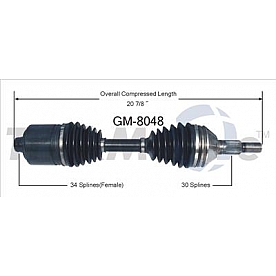 TrakMotive CV Axle Shaft - GM-8048