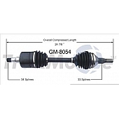 TrakMotive CV Axle Shaft - GM-8054