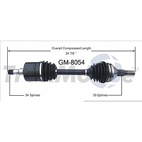 TrakMotive CV Axle Shaft - GM-8054