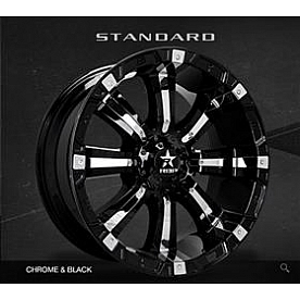 RBP Wheel 94R - 18 x 10 Black With Silver Inserts - 94R-1810-70-12BP