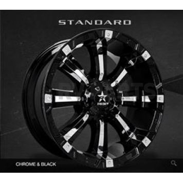 RBP Wheel 94R - 18 x 10 Black With Silver Inserts - 94R-1810-70-12BP