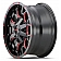 Mayhem Wheels Warrior 8015 - 18 x 9 Black With Prism Red Accents - 8015-8937BTR18
