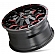 Mayhem Wheels Warrior 8015 - 18 x 9 Black With Prism Red Accents - 8015-8937BTR18