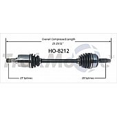 TrakMotive CV Axle Shaft - HO-8212