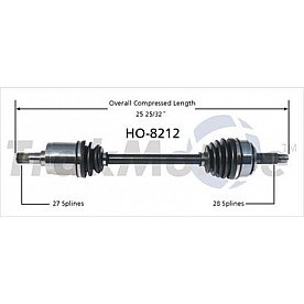 TrakMotive CV Axle Shaft - HO-8212