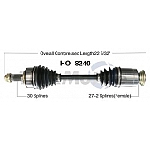 TrakMotive CV Axle Shaft - HO-8240