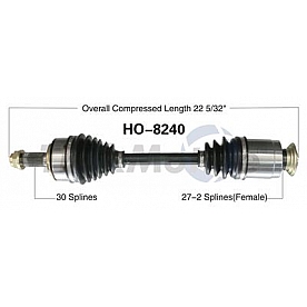 TrakMotive CV Axle Shaft - HO-8240