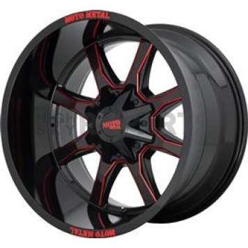 Moto Metal Wheel MO970 - 20 x 10 Black With Red Tinted Accents - 210873C18N
