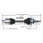 TrakMotive CV Axle Shaft - FD-8003