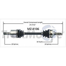 TrakMotive CV Axle Shaft - MZ-8106