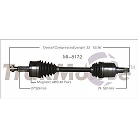 TrakMotive CV Axle Shaft - MI-8172