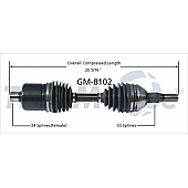 TrakMotive CV Axle Shaft - GM-8102