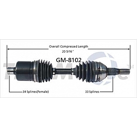 TrakMotive CV Axle Shaft - GM-8102