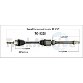 TrakMotive CV Axle Shaft - TO-8228
