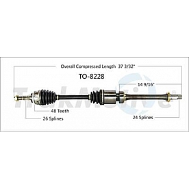 TrakMotive CV Axle Shaft - TO-8228
