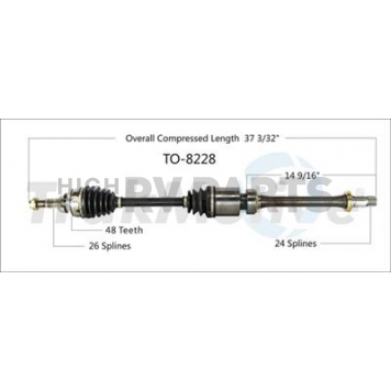 TrakMotive CV Axle Shaft - TO-8228
