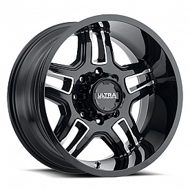 Ultra Wheel Armageddon 153 - 18 x 9 Black With Diamond Cut Accents - 153-8905BK+12