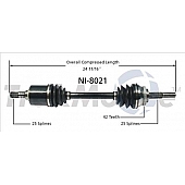 TrakMotive CV Axle Shaft - NI-8021