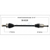 TrakMotive CV Axle Shaft - SB-8120