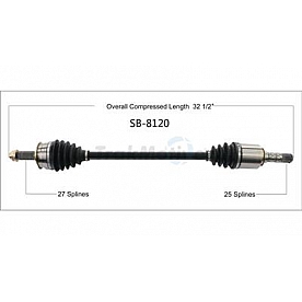 TrakMotive CV Axle Shaft - SB-8120