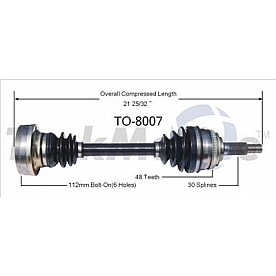 TrakMotive CV Axle Shaft - TO-8007
