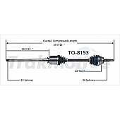 TrakMotive CV Axle Shaft - TO-8153