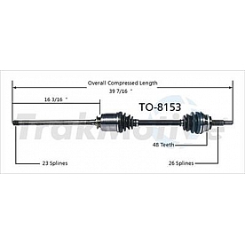 TrakMotive CV Axle Shaft - TO-8153