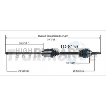 TrakMotive CV Axle Shaft - TO-8153