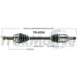 TrakMotive CV Axle Shaft - TO-8234