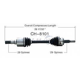 TrakMotive CV Axle Shaft - CH-8101