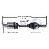 TrakMotive CV Axle Shaft - GM-8045
