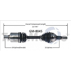 TrakMotive CV Axle Shaft - GM-8045