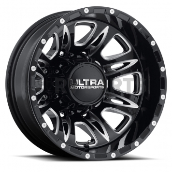 Ultra Wheel Predator Dually 049 - 17 x 6.5 Black With Natural Accents - 049-7681RBM
