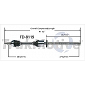 TrakMotive CV Axle Shaft - FD-8119