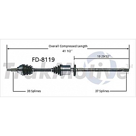 TrakMotive CV Axle Shaft - FD-8119