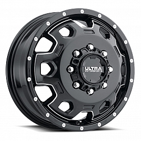 Ultra Wheel Warlock Dually 017 - 17 x 6.5 Black With Natural Accents - 017-7692RBM