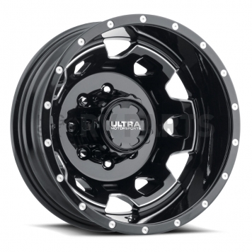 Ultra Wheel Warlock Dually 017 - 17 x 6.5 Black With Natural Accents - 017-7692RBM-1