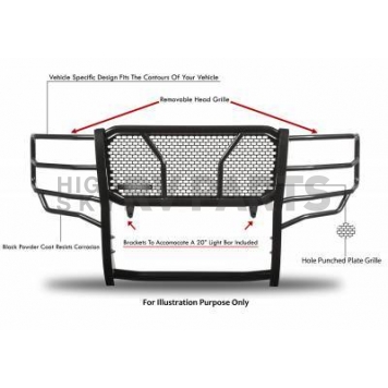 Black Horse Offroad Grille Guard RUFOF211B-1