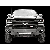 Fab Fours Bumper Vengeance 1-Piece Design Steel Black - CS16-D3851-1