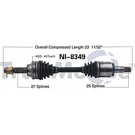 TrakMotive CV Axle Shaft - NI-8349