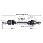 TrakMotive CV Axle Shaft - TO-8038