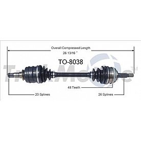 TrakMotive CV Axle Shaft - TO-8038